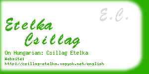 etelka csillag business card